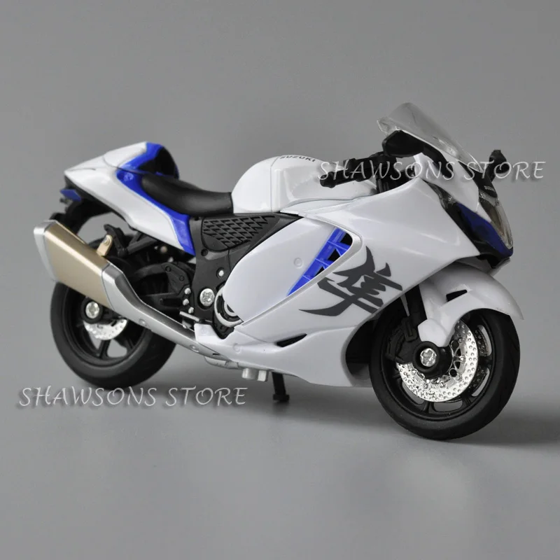 

1:18 Scale Diecast Motorcycle Model Toys Suzuki Hayabusa Sport Bike Miniature Replica