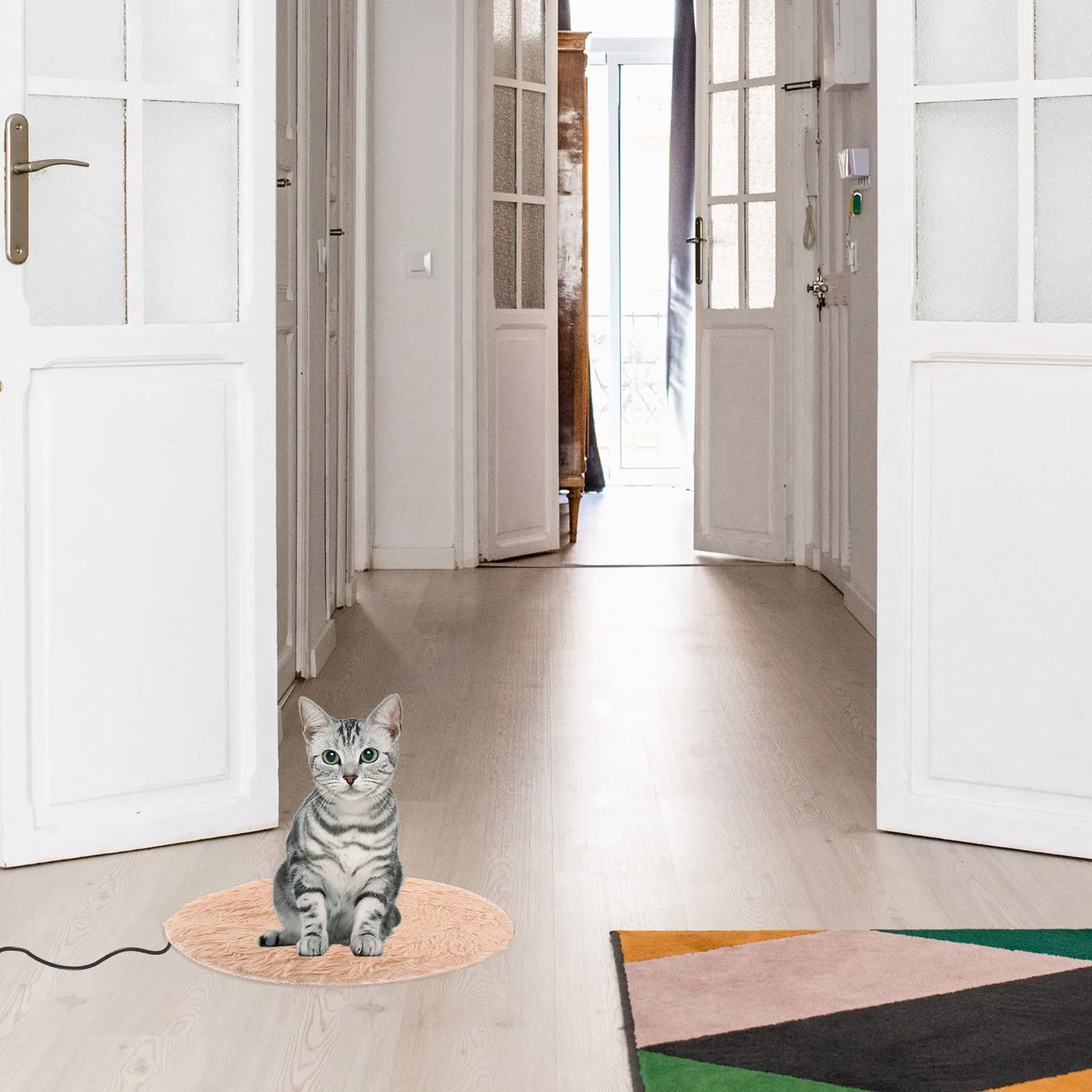 

1pc USB Constant Temperature Cat Nest Pad Large Pet Animal Dog Fabric Pads Anti Scratching Heating Mat Electric