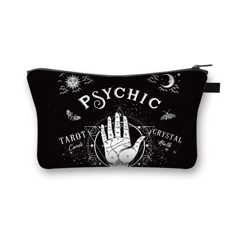 Spirit Board Ouija Ghost Cosmetic Case Pumpkin Skull Witch Vampire Makeup Storage Pouch Black Cat Candy Bags Halloween Gift