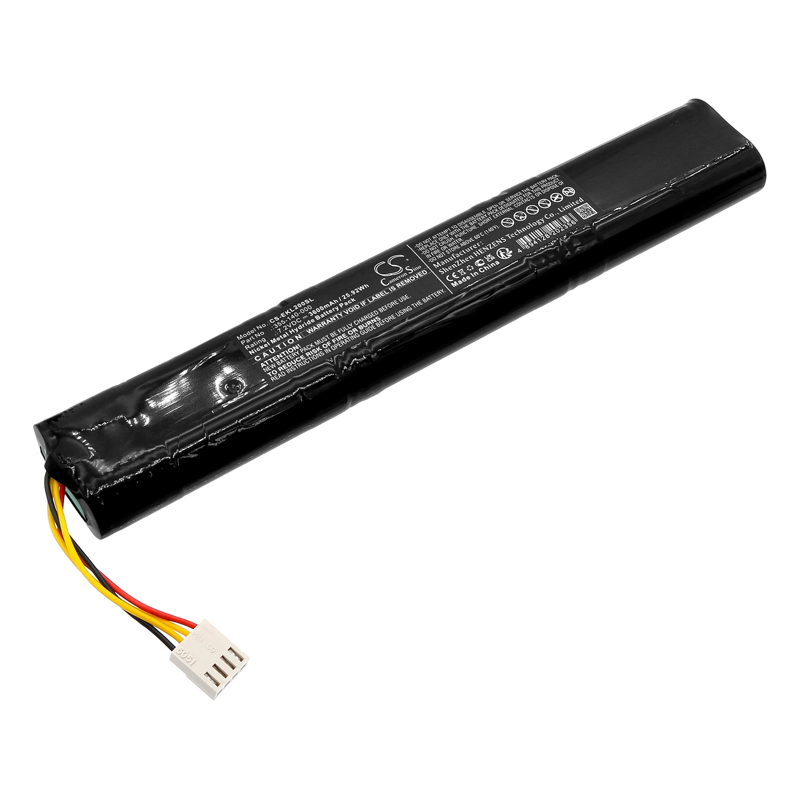 ELQ 2+,ELQ 30,ELQ 35,ELQ 30A+,ECFL 30,ET 91,ET 92,EDCT 20,ESA 10,EIT 10 355-140-000 3600mAh / 25.92Wh Equipment, Survey, Test