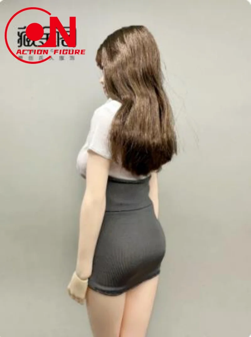 CJG-062 1/6 مقياس أنثى الجندي JK موحدة طالب موحدة قميص حزام تنورة مجموعة الملابس نموذج لجسم عمل 12 بوصة #6