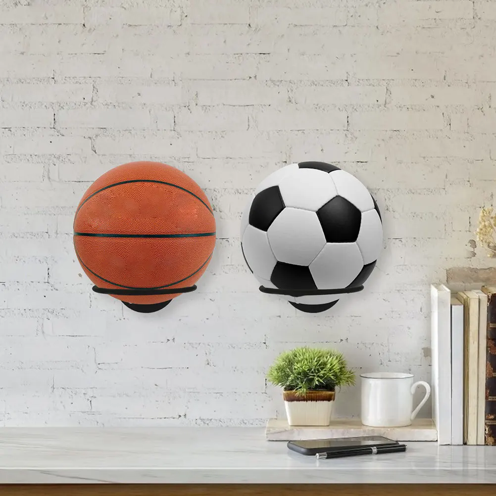 

Basketball Holder Pcs Ball Iron Bracket Wall Mount Display St Football Storage Basketball Display Rack Rack Home Gym Equipment