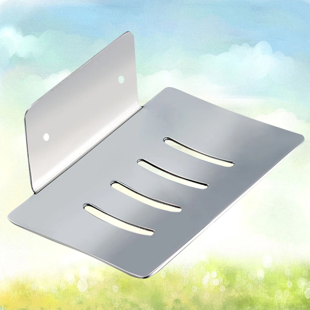 

Stainless Steel Mounted Soap Box Drainage Design Easy Install Plastic Soap Holder For Bathroom Kitchen Use