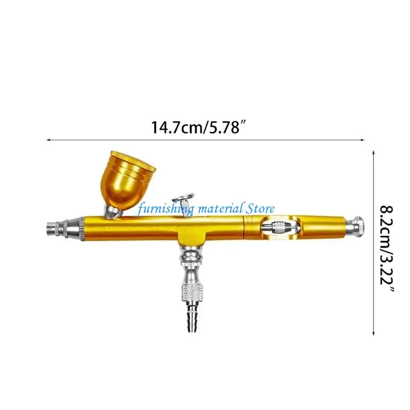 Y5GD Double-Action 0,3 mm Schwerkraft-Airbrush für Nagelmaniküre Kleine Luftbürste