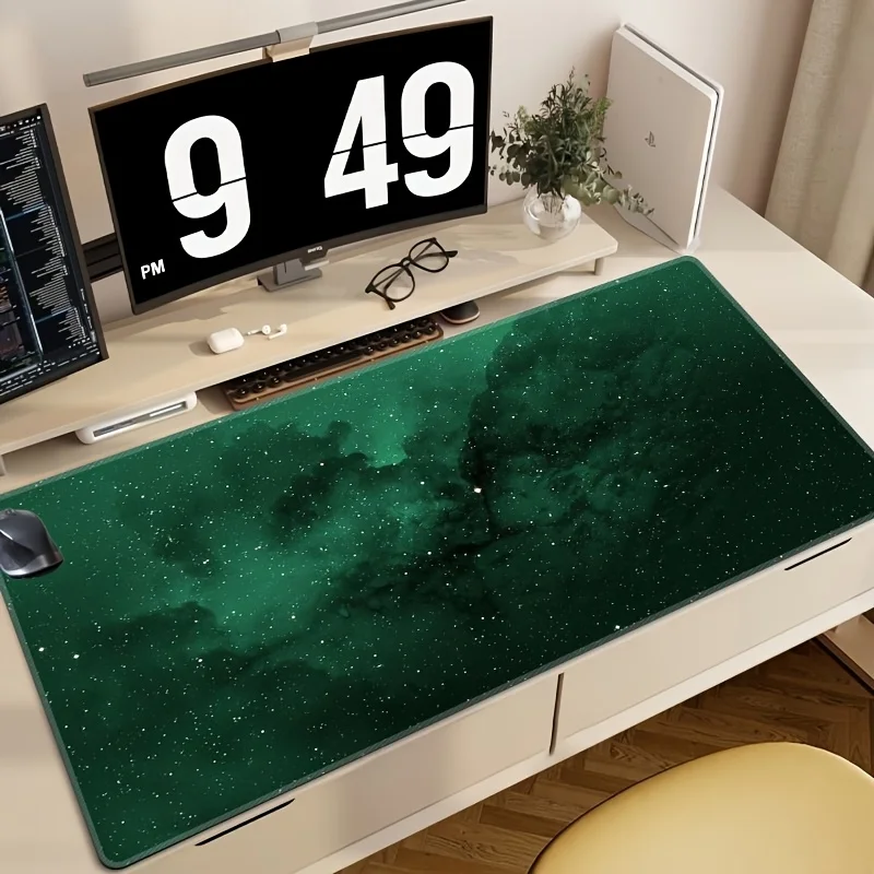 

Office Desk Mat Mouse Pad Wide Desk Mat Soft Cloth Surface Natural Rubber Base for Office Desk PC Laptop Keyboard Perfect Desk A