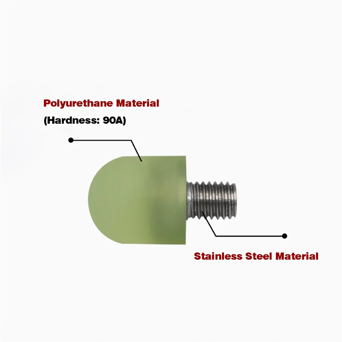 

1Pcs Round Head Polyurethane Arc-coated Stainless Steel Screws - Shock Absorbing, Anti-collision Bolts for Easy Hand-twisting