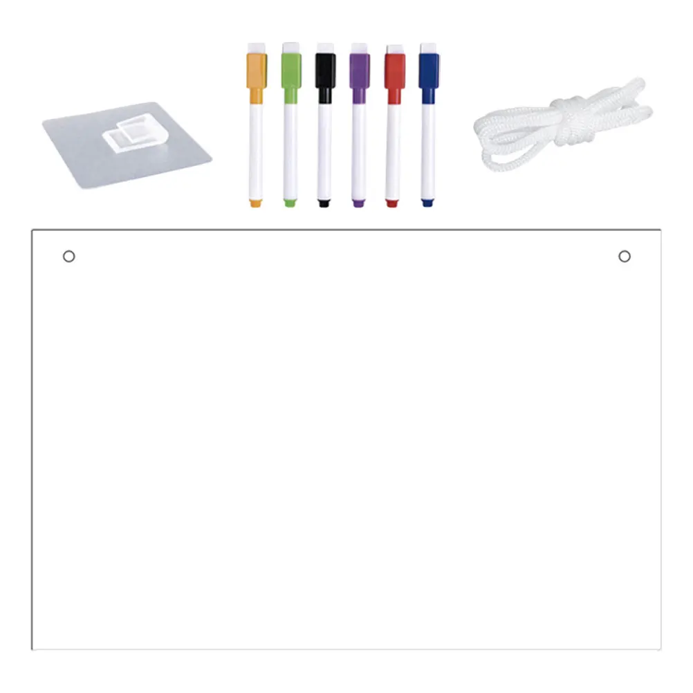 

1 set 1 Set Hanging Small Acrylic Clear Dry Erase Reusable Wall Mount Office Memo Writing Board For Home School Dorm Room Modern