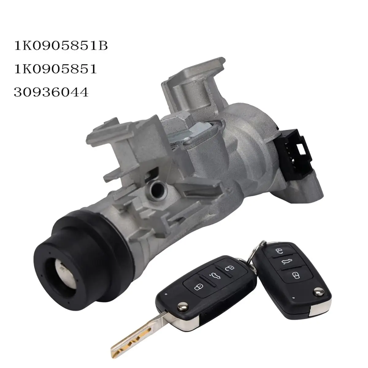 #93S (Plastic+Metal)1K0905851B Car Ignition Switch Lock with Key Kit for Audi Seat Skoda,Automotive Parts & Accessories