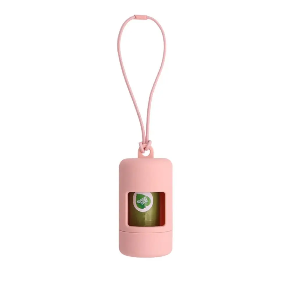 Plastic Cylinder Poop Bag Dispenser Lightweight Compact Pet Waste Carrier Solid Color Easy Dispense Dog Waste Bags Holder
