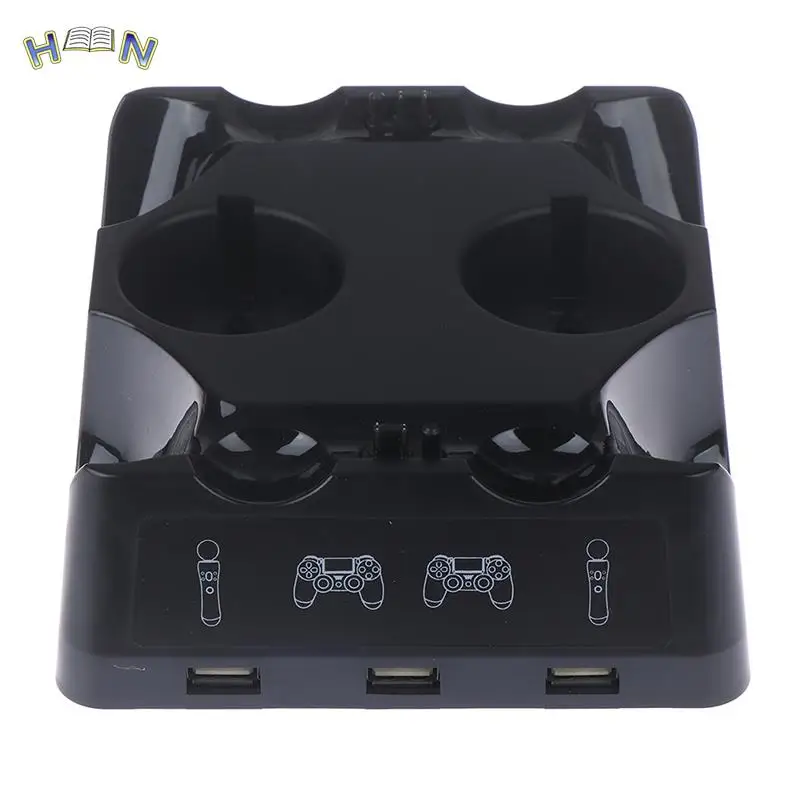 4 in 1 Controller Charging Stand for Playstation PS4 PSVR VR Move Quad Charger