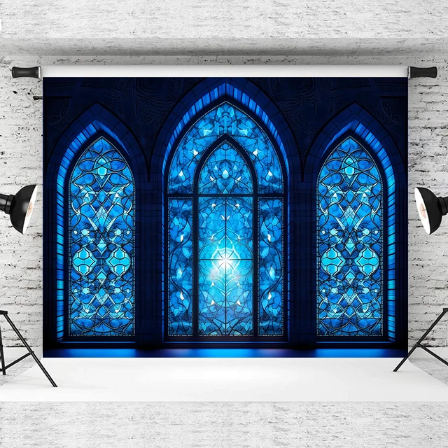 Beenle Photography Backdrop Stained Glass Window Church Pentecost Theme Wedding Maternity Portrait Background for Photo Studio