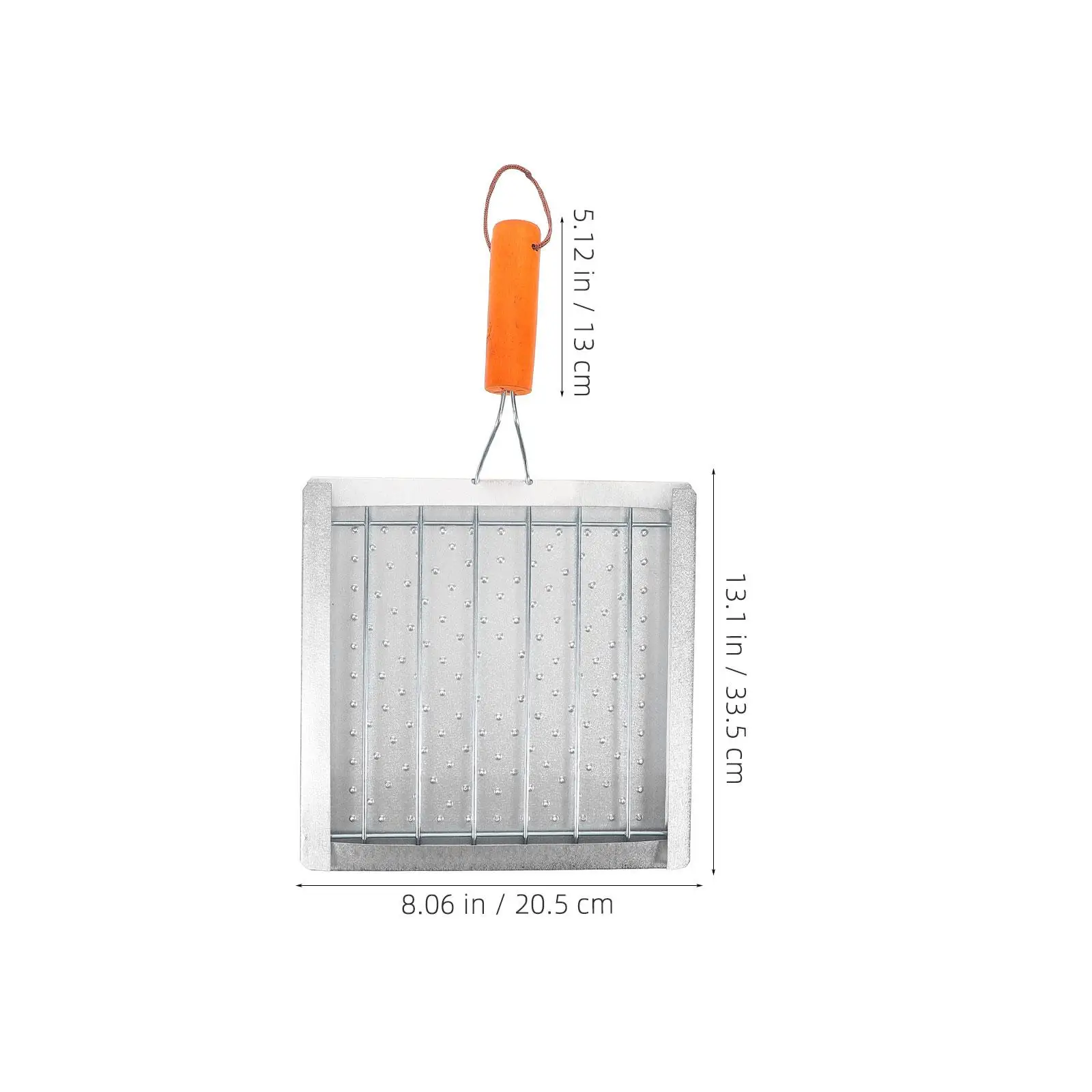 Stainless Steel Portable Barbecue Tool With Wooden Handle Camping Stove Toaster Bread Grilling Rack Outdoor Tableware