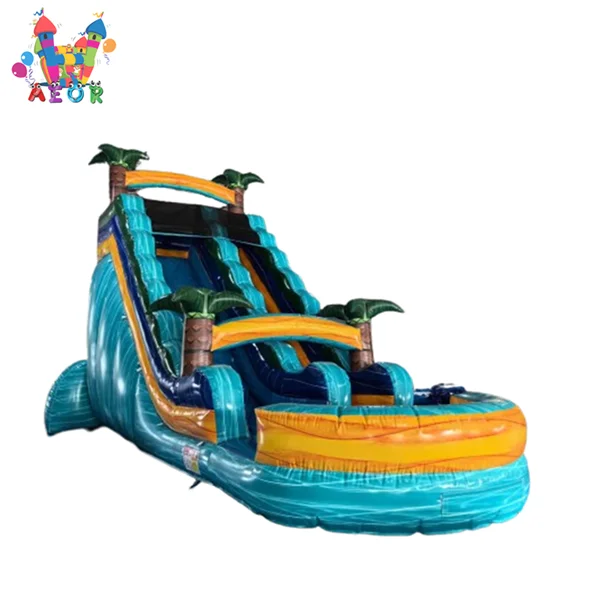 Commercial Grade Large China Blow Up Water Slides Park Giant Outdoor Big Cheap Inflatable Waterslide With Pool For Adult Kids