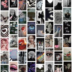 50 Pcs/pack Grunge Rock Ins Dark Modern Art Aesthetic Stickers Laptop Fridge Guitar Phone Case Skateboard Scrapbook Car Sticker