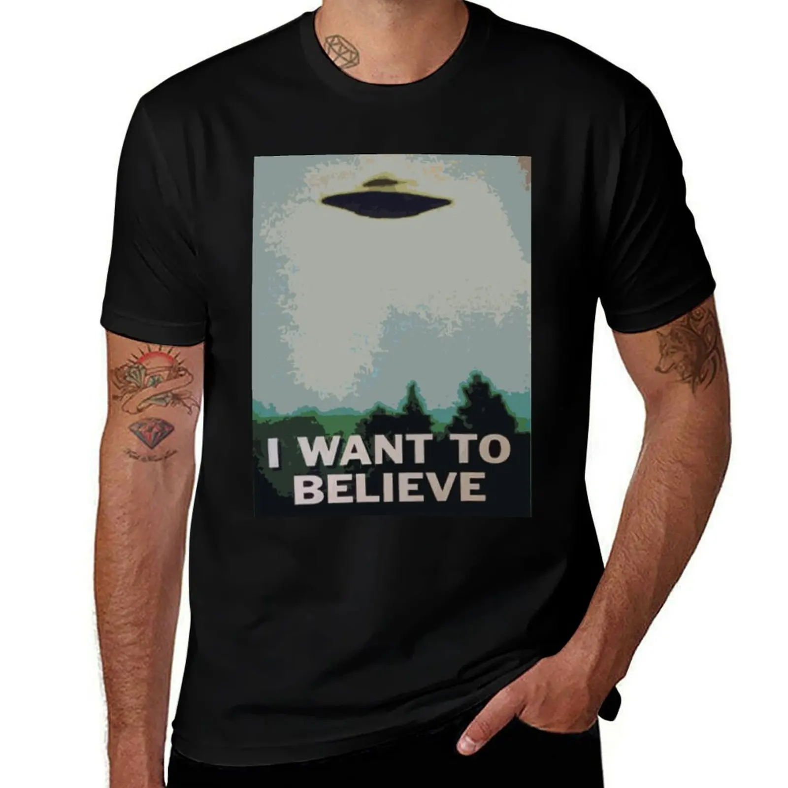 I Want to Believe- X Files T-Shirt Long Lasting Casual T-Shirt