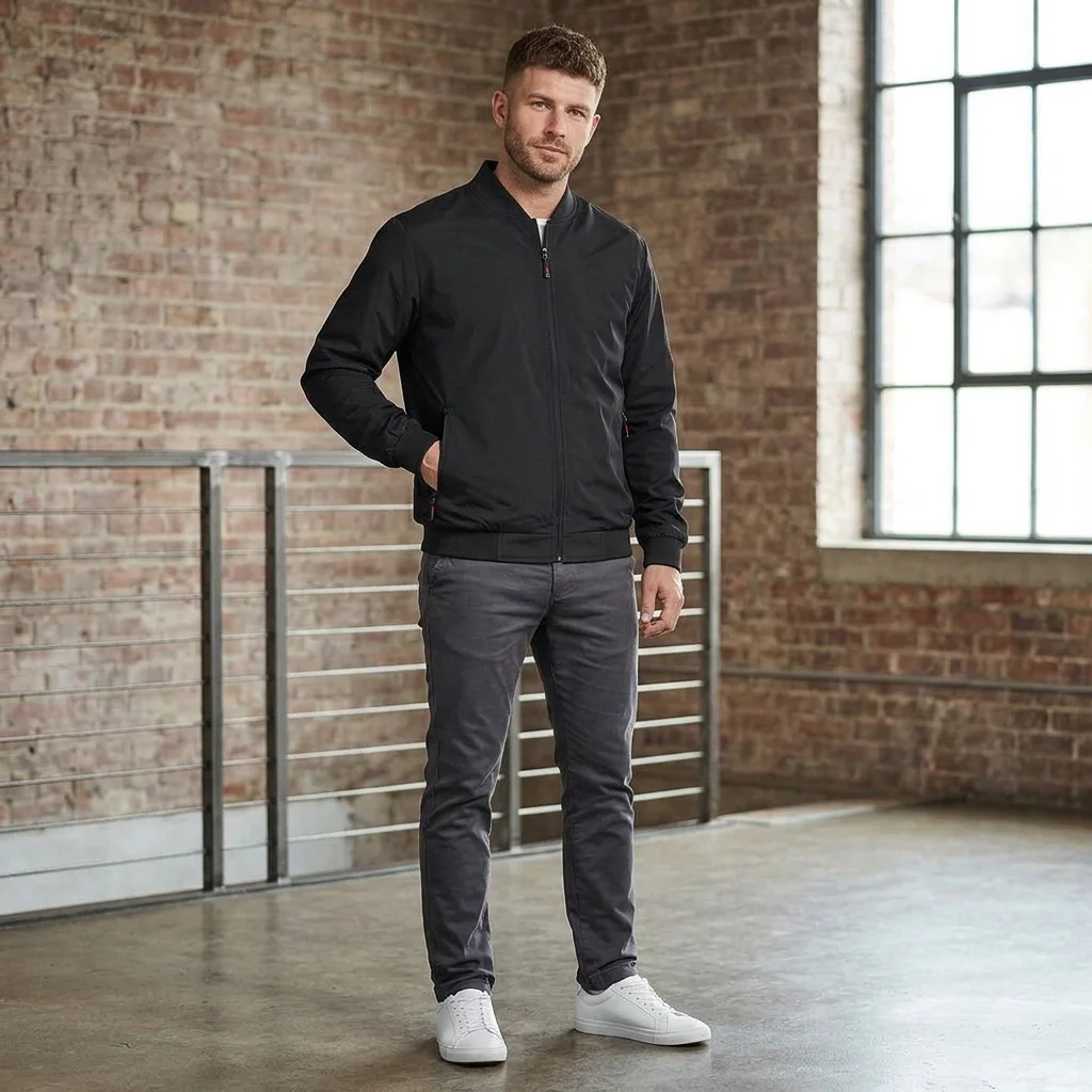 2027 Men's Plus Size Windbreaker Jacket 5XL-9XL Lightweight Autumn Coat Motorcycle Workwear Outerwear for Men Up to 220kg