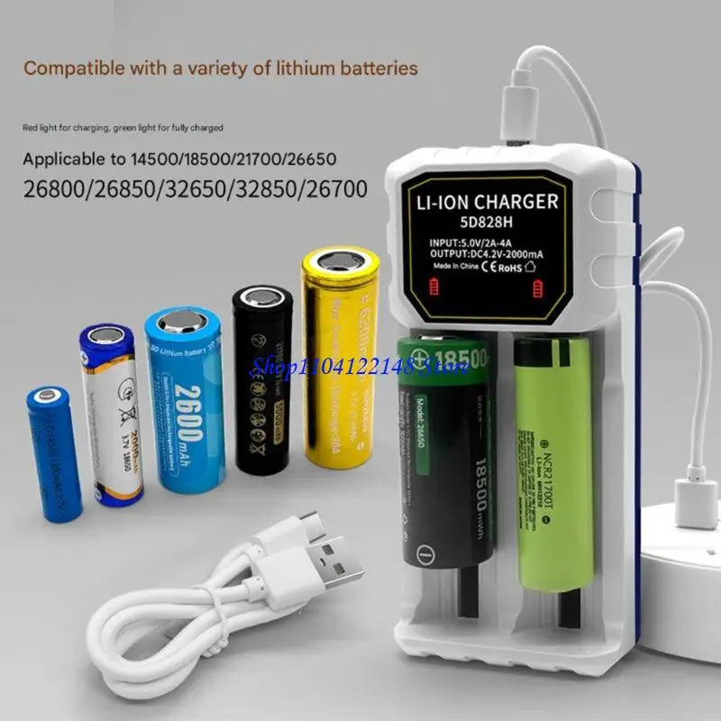 P9FA Double Channel Battery Charging Auto Cutoff For 14500 21700 32650 Cells Intelligent Voltages Detection Construction