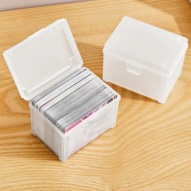 

2Pcs Card Storage Box For Game Cards Trading Cards Sports Cards Playing Card Case Multi-function Desktop Storage Tool