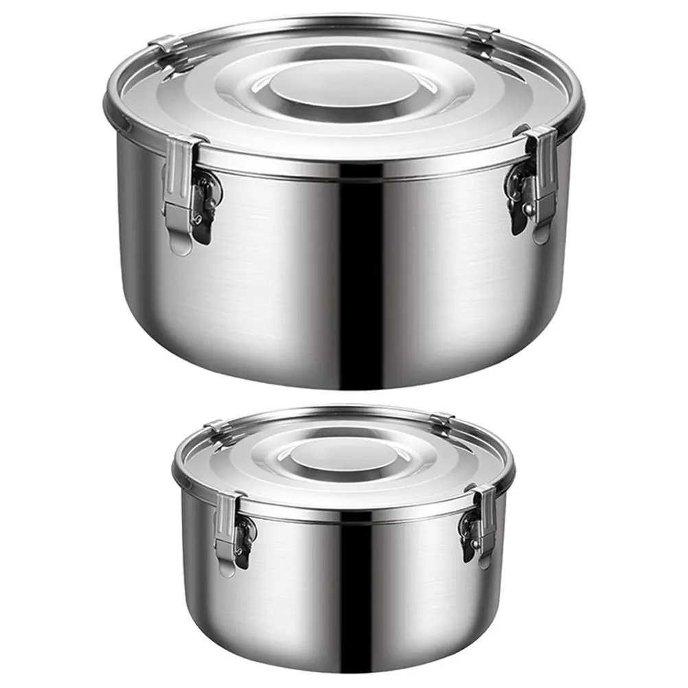 

2Pcs Stainless Steel Portable Leakproof Food Storage Picnic Lunch Holder Picnic Utensils Cookout Supplies