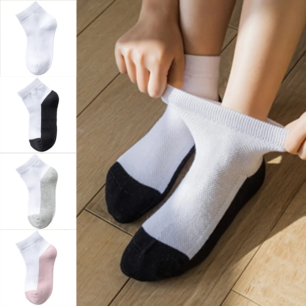 

6 Pairs Children Ankle Socks Boy Girl Baby Fashion Cotton Solid Wild Soft Cozy Breathable 1-12Y Kids Casual Sports Mesh Socks
