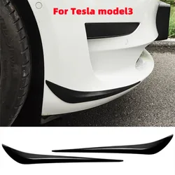 Pegatinas de parachoques para coche, Protector de esquina, tiras de arañazos para parachoques delantero Tesla Model3, embellecedor de protección de acero inoxidable