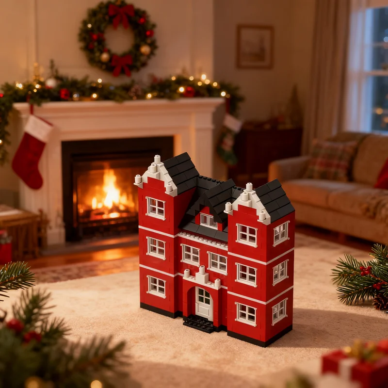 445pcs MOC Town Classic Town Victory Mansions Model Building Blocks Construction Christmas Gift Toy Assemble Birthday Creative