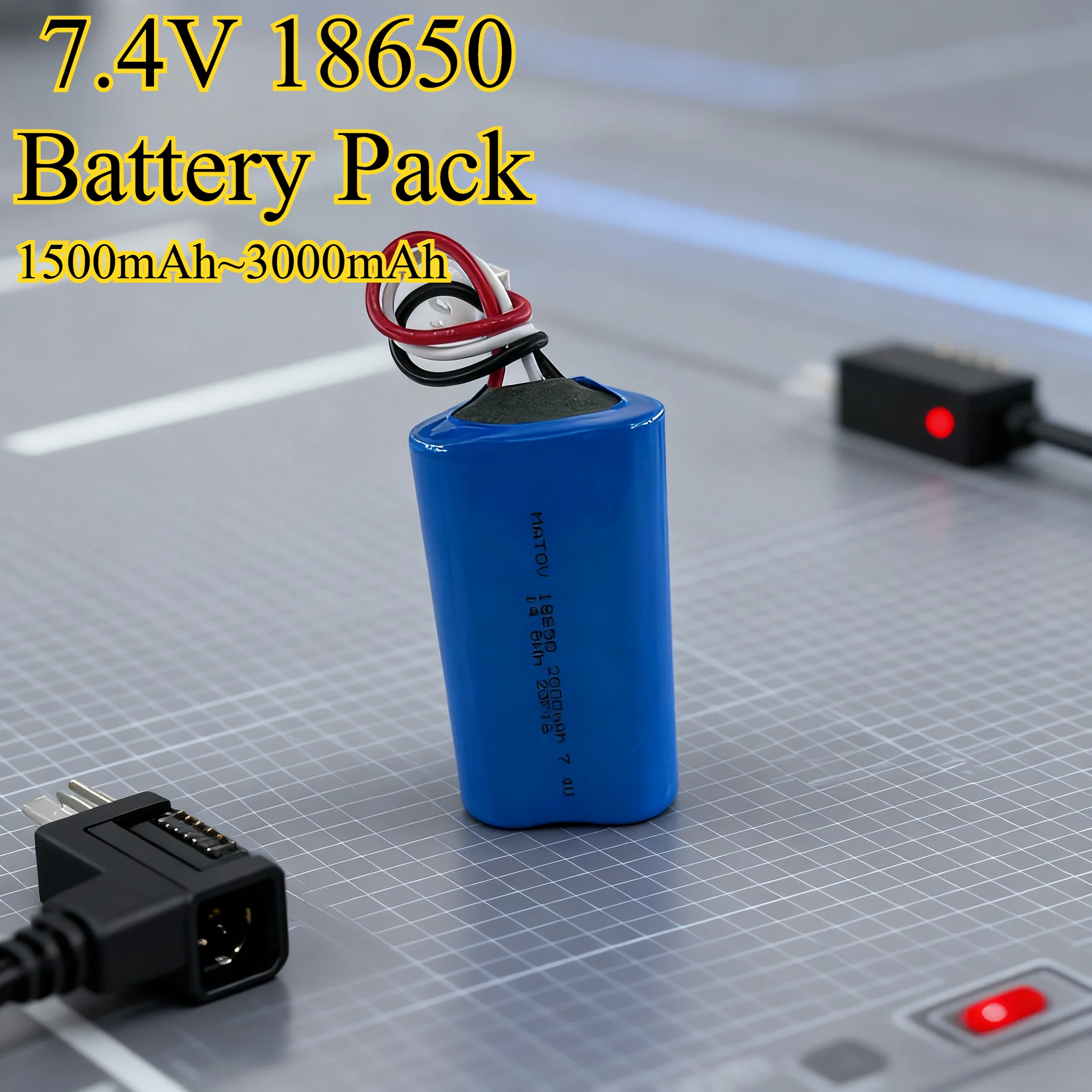 

3000 мАч, 7,4 В, 18650, литиевая аккумуляторная батарея высокой мощности для массажного пистолета, воздушного насоса, медицинского робота-пылесоса, быстрая зарядка
