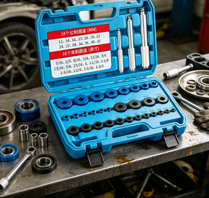 Wheel Bearing Oil Seal Bushing Press Installation And Removal Tool Hub Outer Ring Rubber Sleeve Washer Assembly Kit