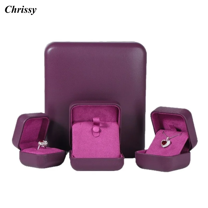 Jewelry Box Earring Necklace Ring Bracelet Organizer Velvet Lined Wedding Gift Box for Women Jewelry Storage Display