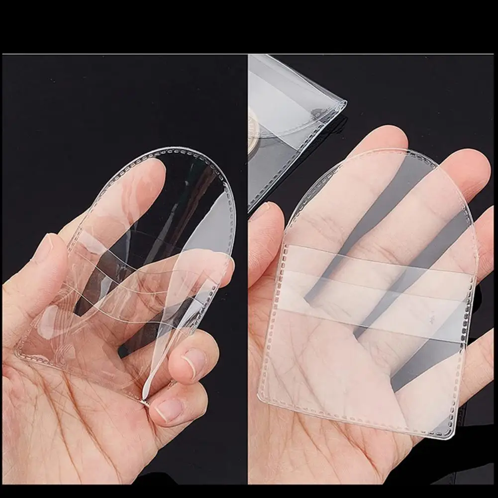 Portable Coin Storage Bag 50pcs Souvenir Coin Storage Bags Waterproof Pvc Medal Holder Sleeves Dustproof Semi-circle Flap