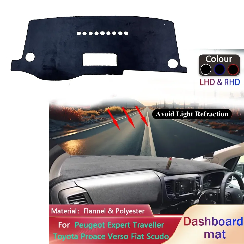 

Dashboard Pad for Peugeot Expert Traveller Toyota Proace Verso Fiat Scudo 2016~2022 Liner Mat Dashmat Carpet Cover Accessories
