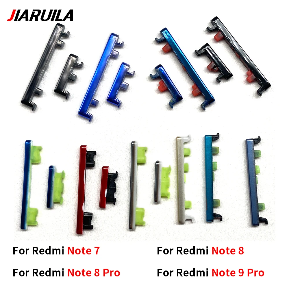 

NEW Side Volume Button + Power ON / OFF Buttton Key Set Replacement Part For Xiaomi Redmi Note 7 8 9S 9 Pro