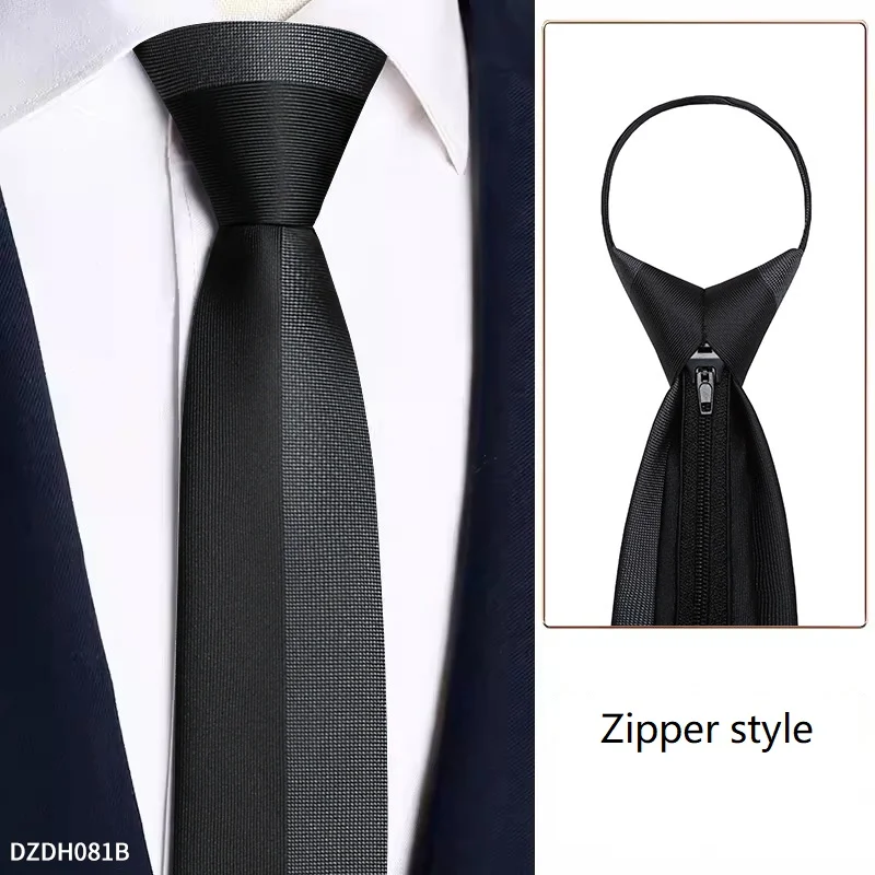 Men's High-quality Black Gray Color Blocked Tie Korean Version Shirt Decoration 6CM Slim and Narrow Casual College Style Necktie