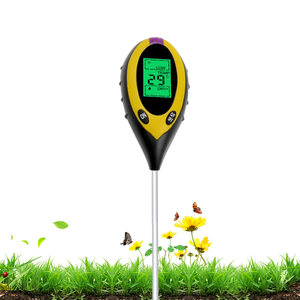 

Беспроводной умный тестер почвы Sunlight Fertility Tester с ЖК-дисплеем для здорового роста растений в домашнем саду, на газоне и ферме