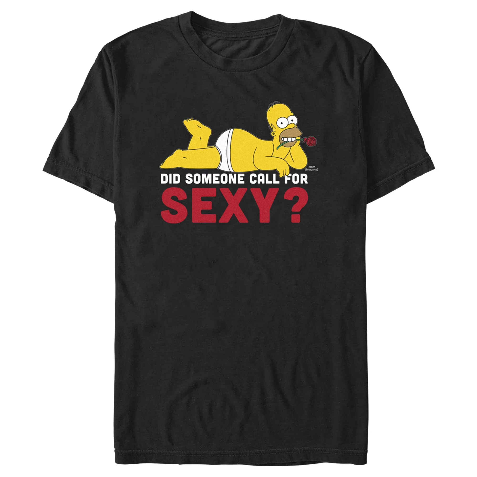 

Men's The Simpsons Valentine's Day Homer Did Someone Call for Sexy Little Fans S-4XL Tee Santa Tee Funny Graphic Tee Retro