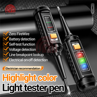 24V-250V Induction Tester Pen Highlight 3-Color Light AC Voltage Detection Electrician Screwdriver Probe Audible Visual Alarm