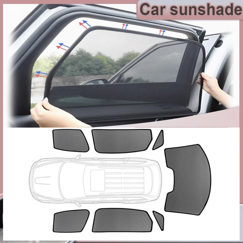 

For Kia EV5 OV 2024~2026 2025 Car Mesh Sunshade Windshield Covers Window Magnetic Visor Sun Shade Privacy Curtains Accessories