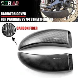 For DUCATI PANIGALE V4 V2 Streetfighter Accessories Motorcycle Front Caliper Radiator Cover Air Ducts Brake Cooling Carbon Fiber