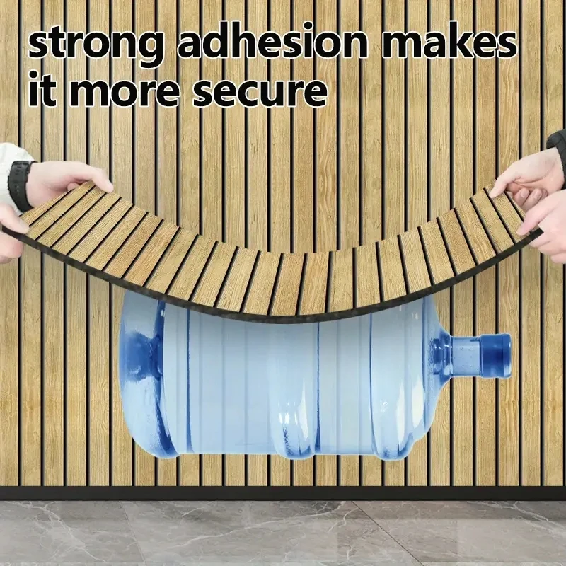 Wallpaper berperekat imitasi serat kayu 3D dekorasi rumah stiker dinding kupas & tempel tahan air untuk renovasi ruang tamu kamar tidur