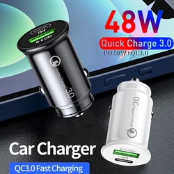 Caricabatteria da auto Dual USB 48W ricarica rapida USB C PD accendisigari per auto per iPhone adattatore di alimentazione per caricabatteria da auto Samsung Huawei