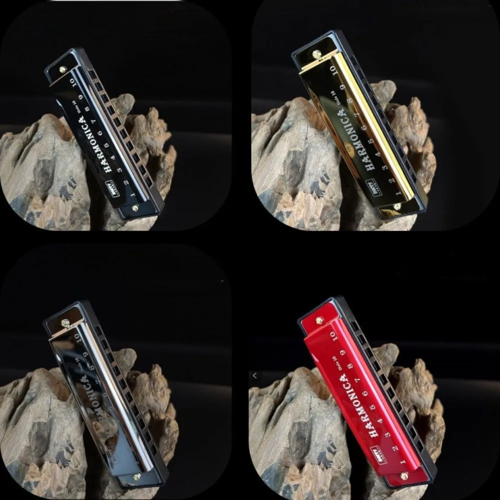 Instrumento de 10 buracos para iniciantes, brinquedos para presente, instrumento musical, gaita de resina, núcleo de cobre educacional precoce