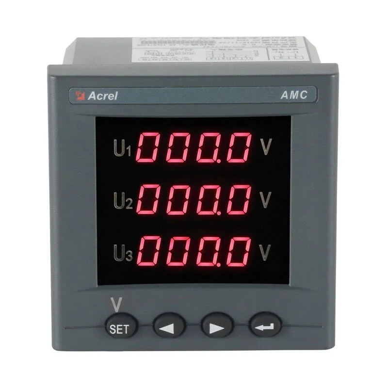 

Acrel AMC96-E4/KC 3 Phase 4 Wire 400V LED Display Digital Smart Meter Install in Panel Board