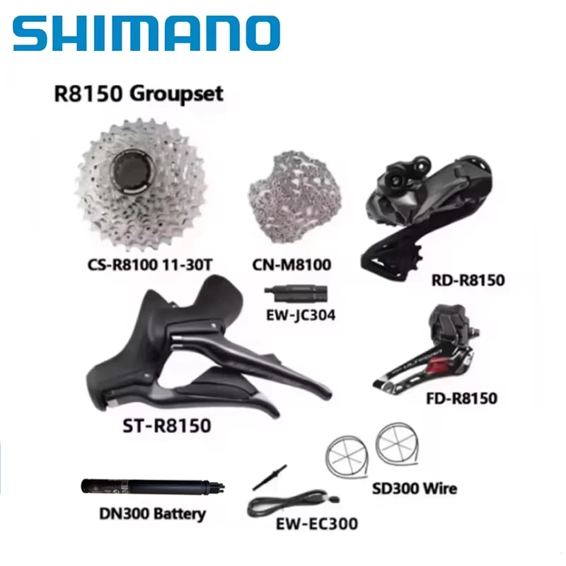 Shimano ULTEGRA R8150 Di2 Electronic Groupset 2x12S R8150 Front/Rear Derailleur Cassette DN300 EC300 R8150 Road Bicycle Di2 Set