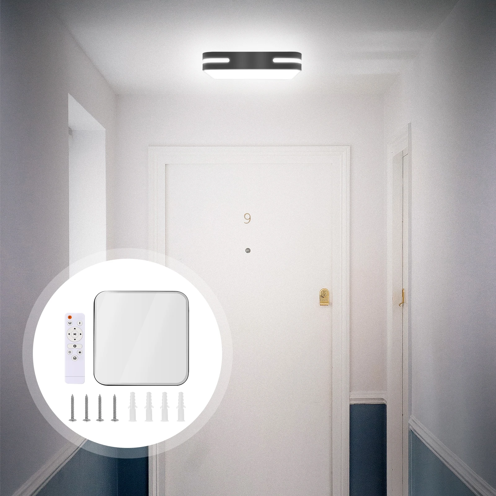 

Modern Unique LED Square Ceiling Lamp 15 30㎡ Bright Daylight Easy Install Acrylic Light for Living Room Bedroom Balcony