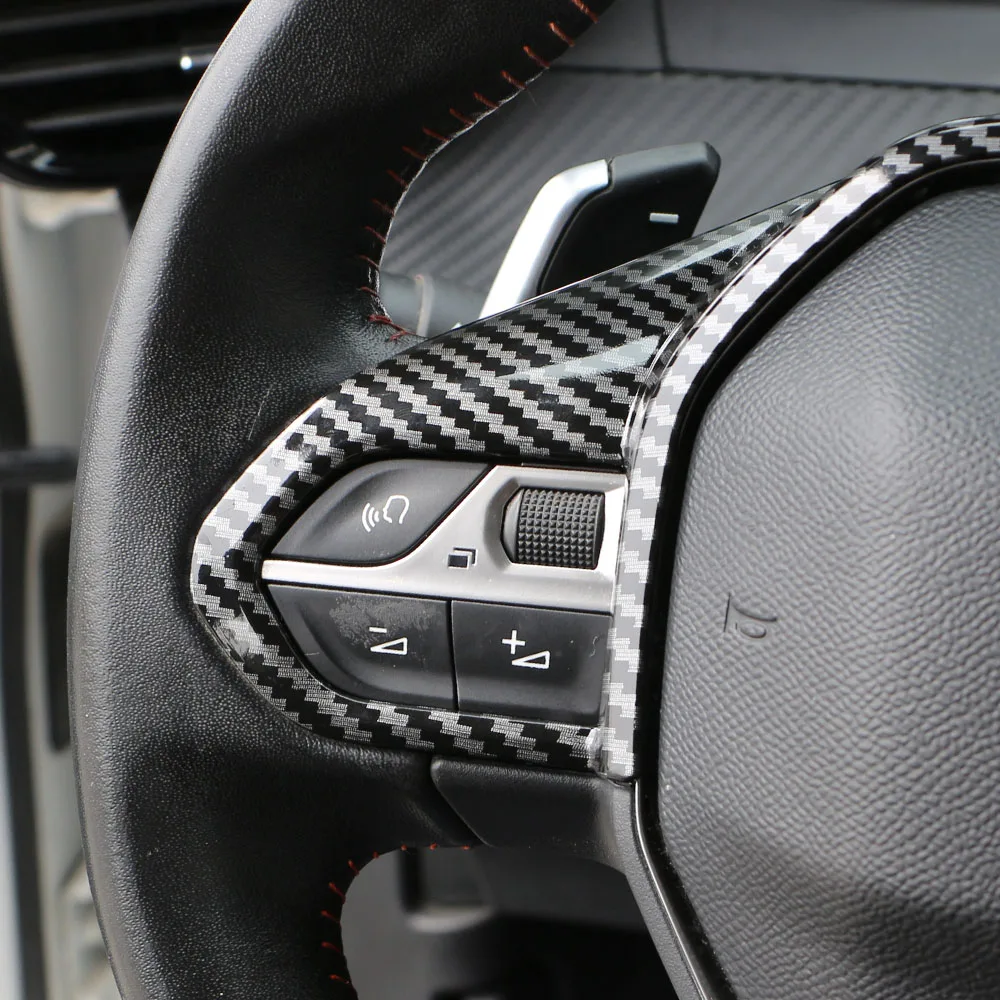 Lenkrad-Verkleidung für den Innenraum des Autos für Peugeot 208 308 408 508 2008 3008 5008 Dekorative Aufkleber Schutz Zubehör – Detail 4