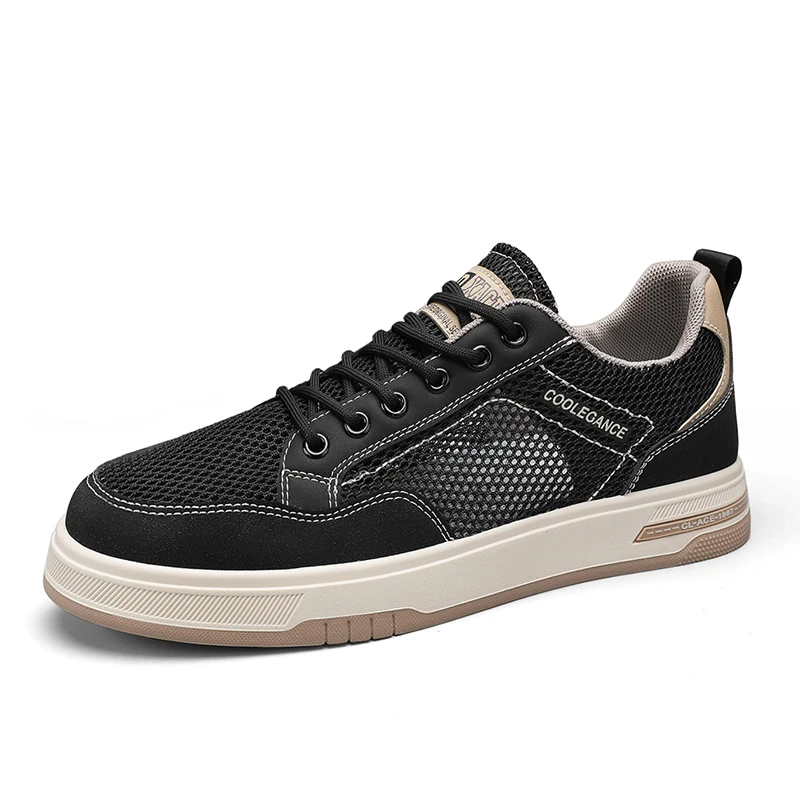 

Men's motorcycle shoes breathable mesh casual sports board shoes