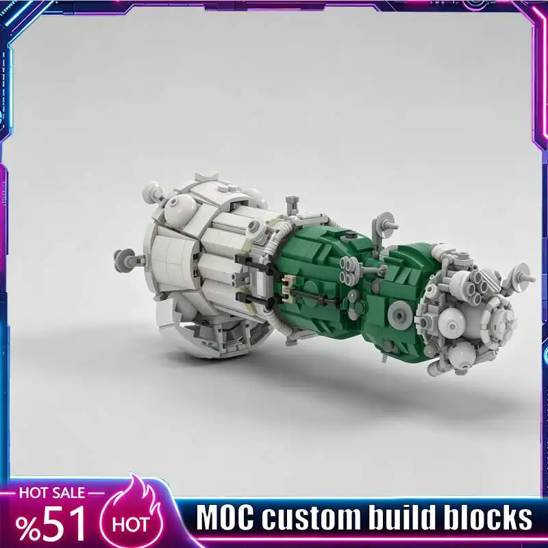 1343PCS Space Exploration Lunar Orbiter Spacecraft MOC Custom Building Blocks DIY Educational Collection Display Birthday Gift
