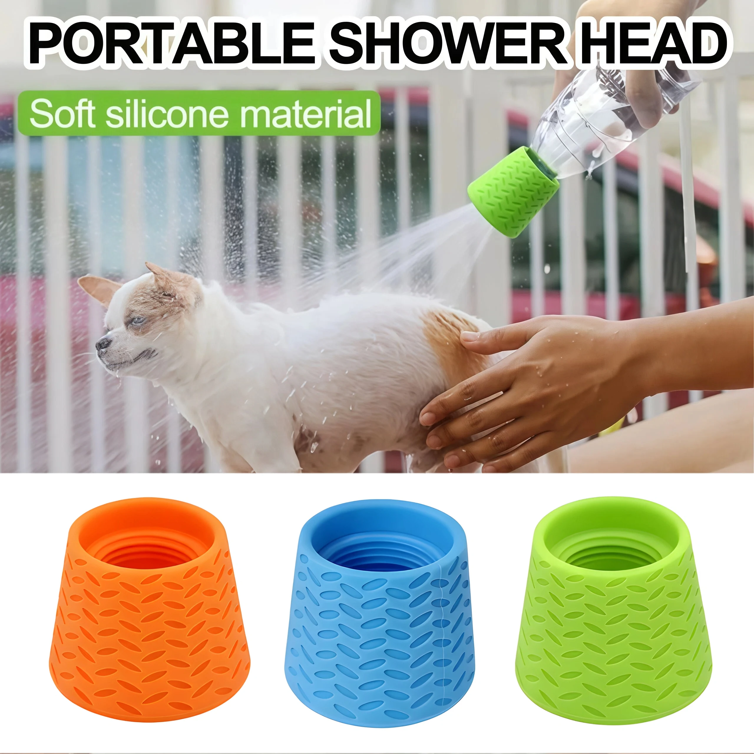 Innovative Universal Silicone Shower Head Portable Travel Beach Camping Handheld Dog Cat Bath Cleaning Nozzle