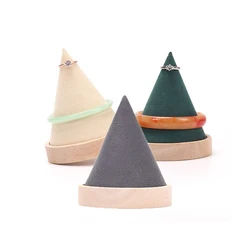 Creative Wood Cone Bracelet Display Stand Ring Bangle Anklet Chain Necklace Jewelry Storage Rack HolderJewellery Props