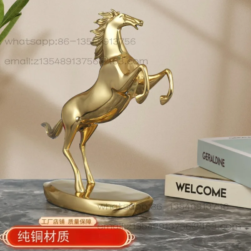 Pure Copper Horse Ornaments Are Successful in Attracting Wealth, Decorations, Home Furnishing, Living Room, Entrance